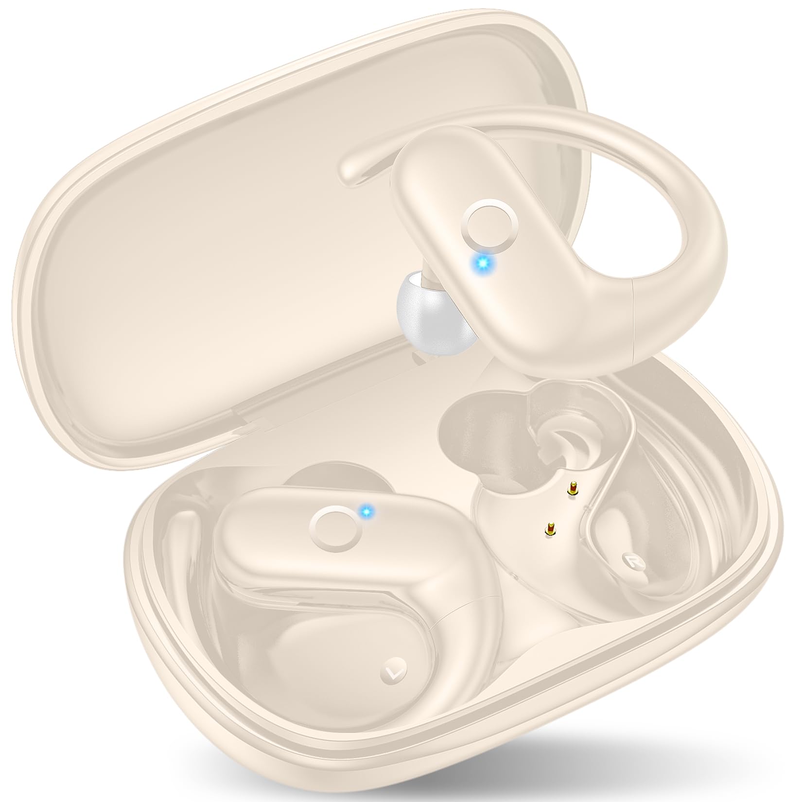 kurdene Wireless Earbuds Bluetooth Headphones with Secure Earhooks 60Hrs