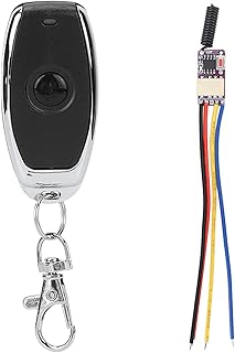 Remote Control Key Fob with 3 Adjustable Working Modes, Remote Control Relay Switch Single Key, Smart Wireless Relay Remote Control Switch 1 Channel Key Receiver + Transmitter