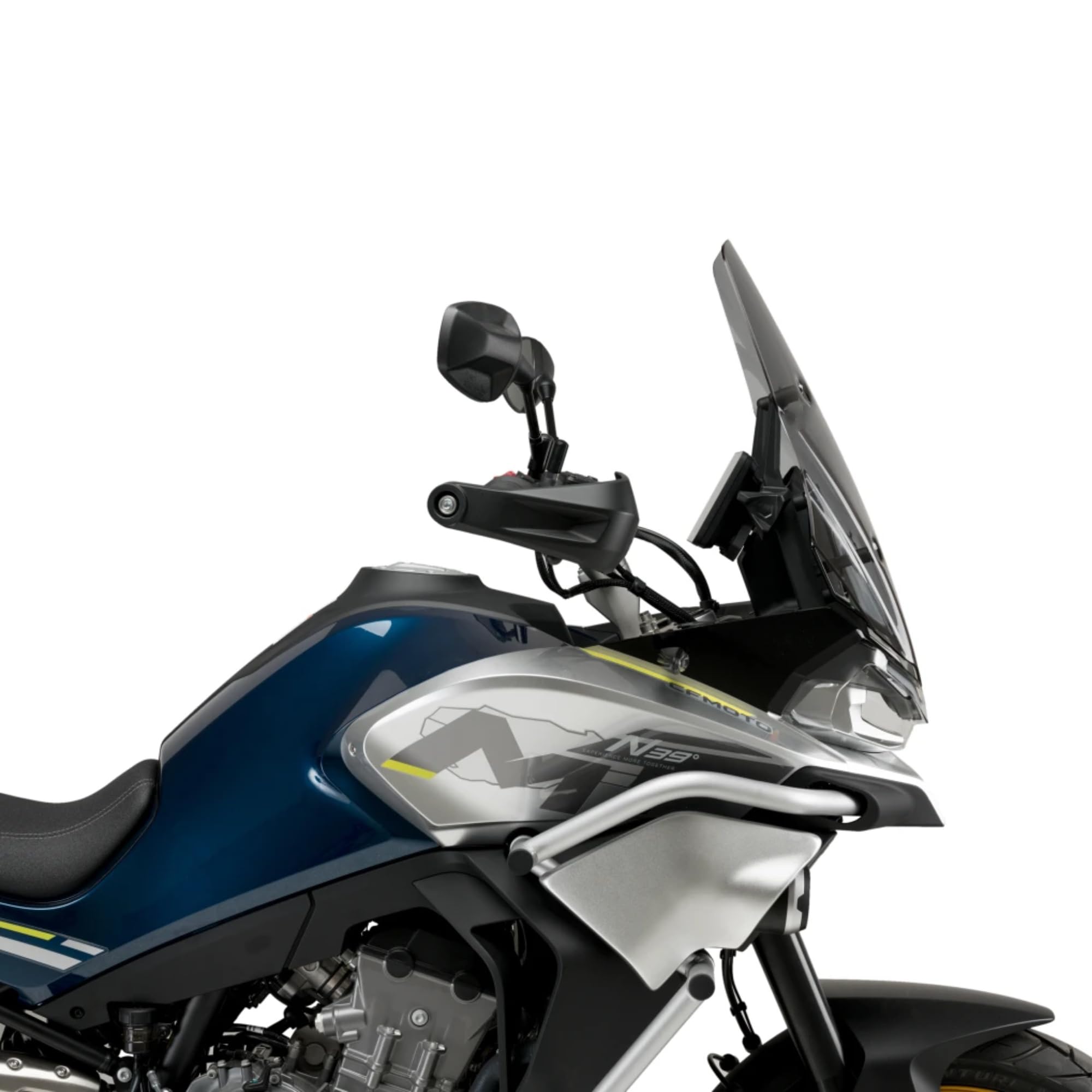 Cupolino Moto Parabrezza Plexiglass JD9 Touring FUME' CHIARO Compatibile con CF MOTO 800MT 2022-2025