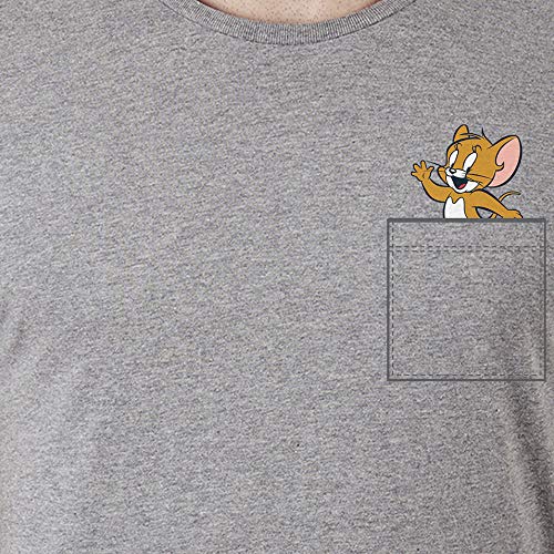 Image of Tom & Jerry By Free Authority Men's T-Shirt (STY-20-21-004250 Grey2 XL)