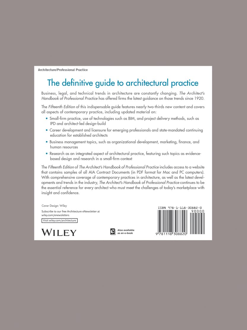 The Architect's Handbook of Professional Practice