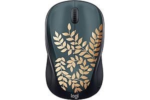 Logitech M305 Unifying Wireless Mouse: Design Collection Limited Edition, Golden Garden