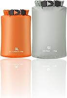 Vista 1 de YDYJKI Bolsa seca impermeable, paquete de 2 bolsas húmedas ultraligeras -3L/5L, saco seco ligero para mantener el equipo seco para kayak