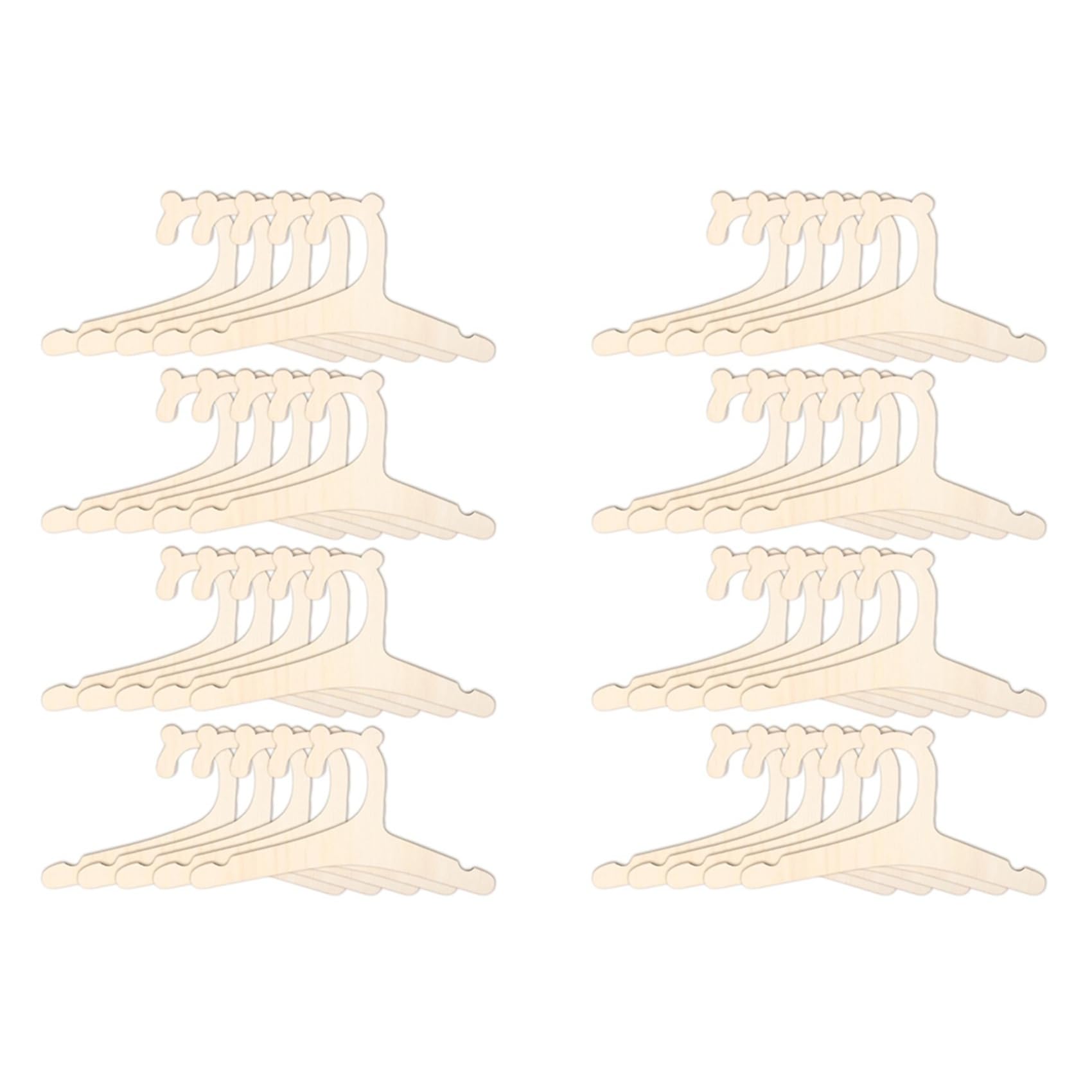 Vjsujehgy Wooden Kids Hangers, 40Pcs Baby Coat Hanger for Clothes 9In Kids Baby Toddler Children Wooden Hangers, for Clothes&Pants