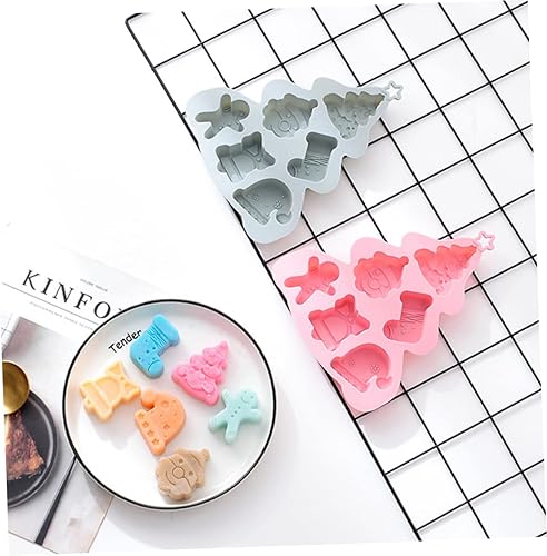 Miniatura 6 de NOLITOY Molde de silicona para pastel de chocolate, molde de silicona para chocolate, moldes de chocolate, galletas de Navidad, jabón de silicona,