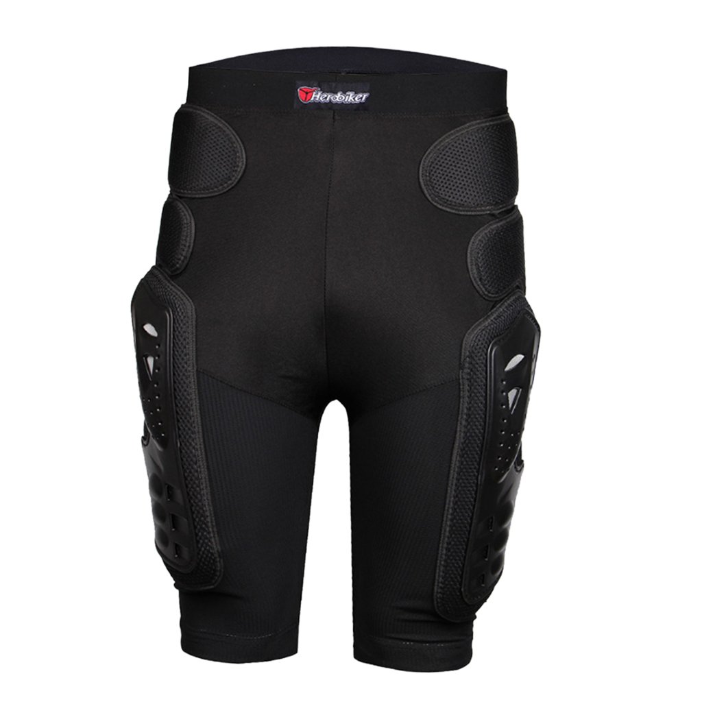 MagiDeal Protège-Hanche Short de Protecteur Armure de Hanches Jambes Respirant pour Moto Motard Motocross, Noir, M