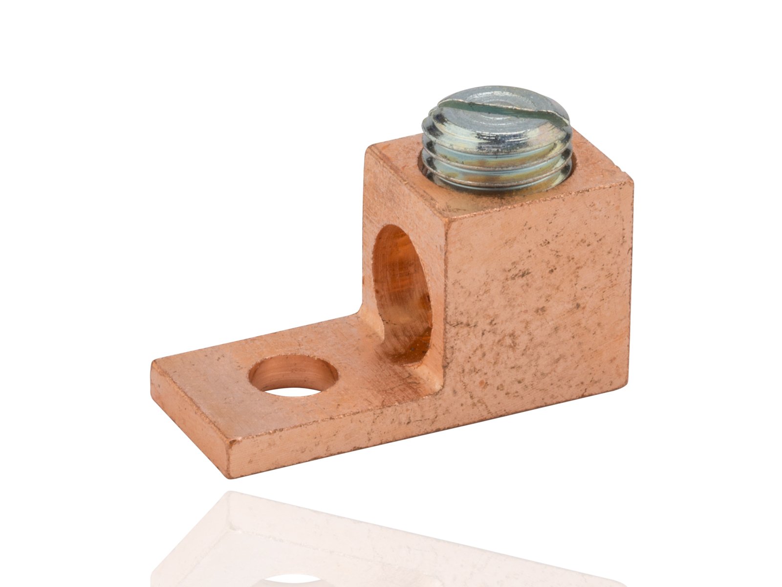 NSI 0TC Copper Mechanical Extruded Style Single Lug, 1/0-14 Wire Range, 0.265