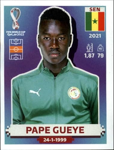 2022 Panini World Cup Qatar Sticker SEN13 Pape Gueye Group A Senegal Mini Sticker Trading Card