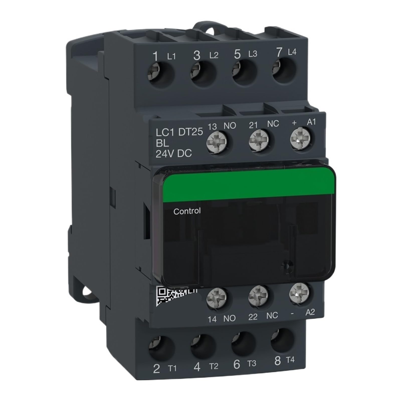Contactor trifásico LC1DT25BL Negro 25 A 24 V