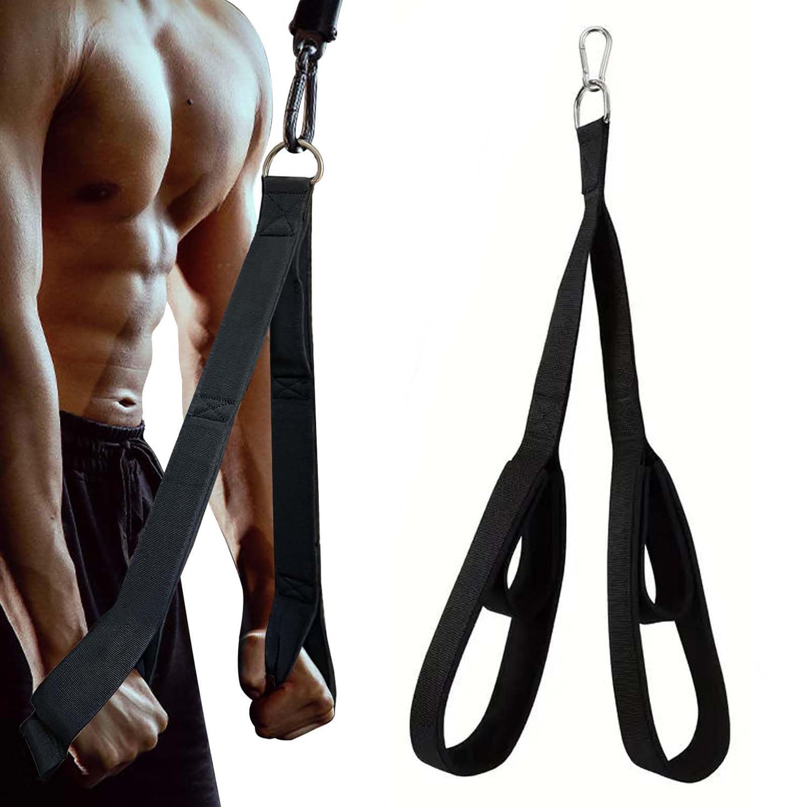 Verstellbares Trizepsseil, Zughilfen Krafttraining Kabelbefestigung & Kabelzug Aufsatz, Extra langes Latzug Seil zum Herunterziehen für Fitnessstudio und Heimkraftstation