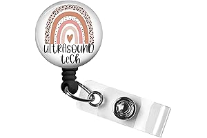 Ultrasound Tech Rainbow Badge Reel: Your Reliable Medical Identification Solution