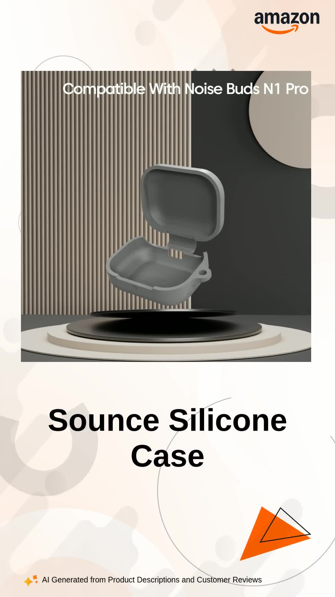 Sounce Silicone Case Cover for Noise Buds N1 Pro, Portable Non