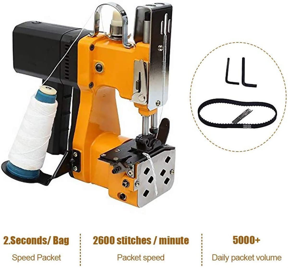 Hochleistungs-Handnähmaschine – Sackverschluss- und Versiegelungsmaschine für gewebte Säcke, Verpackungslösung für Stricksäcke, ideal für Schlangenledersäcke und mehr,