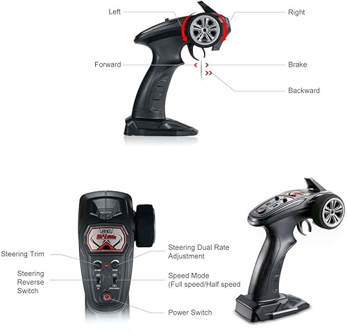 Miniatura 2 de HOSIM RC Car 2.4G Transmisor Asamblea Accesorios Accesorios Repuestos Control Remoto 25-ZJ08 para Hosim 9125 9155 9156 Q903 RC Car