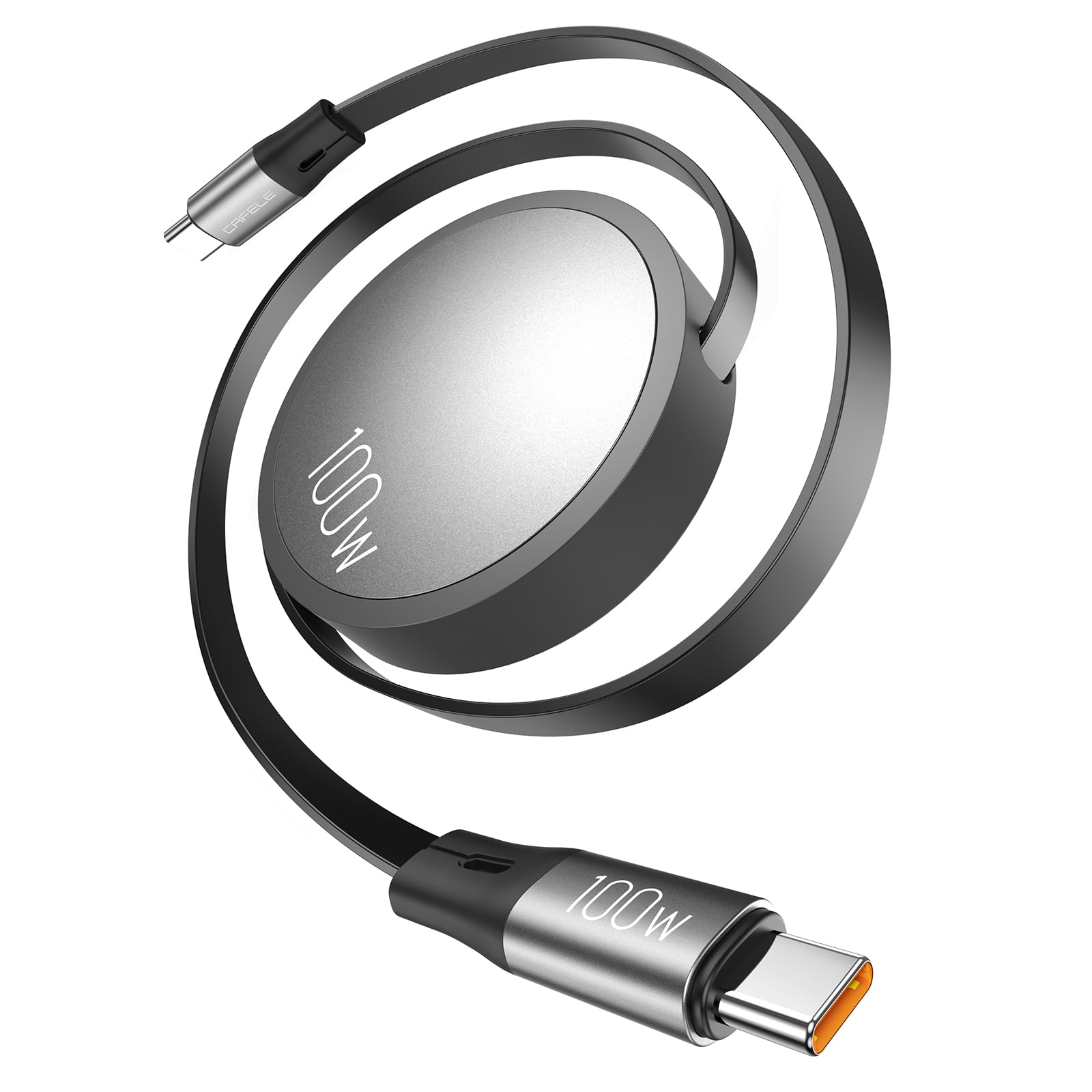 巻き取り充電ケーブル100w usb-Type C to usb-Type C けーブルPD対応100ワ 高速充電 type