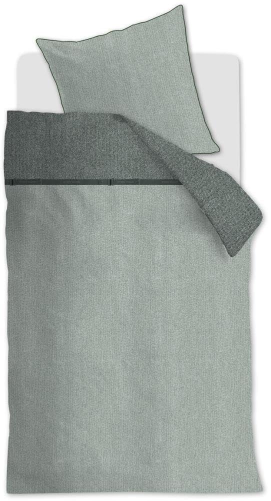 Riviera Maison Renforcé Walton Bed Linen Set, Green, Size 155 x 220 + 80 x 80 cm