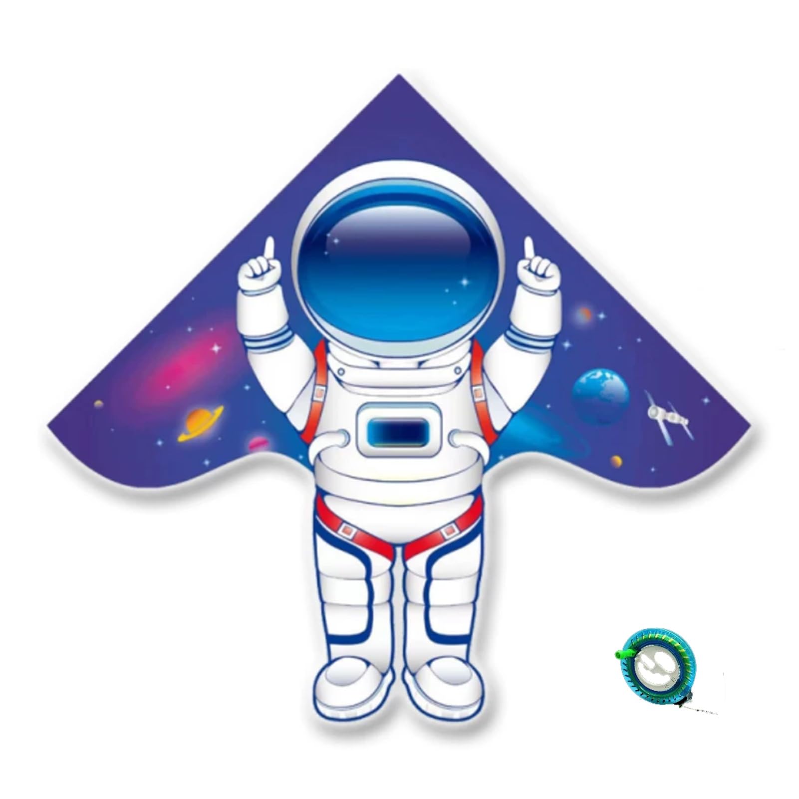Latawiec Astronaut Z Pojedynczą Linką Z Szpulą, Słupek Z Włókna Szklanego Z Tkaniny Poliestrowej Dla Dorosłych Park Beach Do Użytku Na Zewnątrz(String 853ft)
