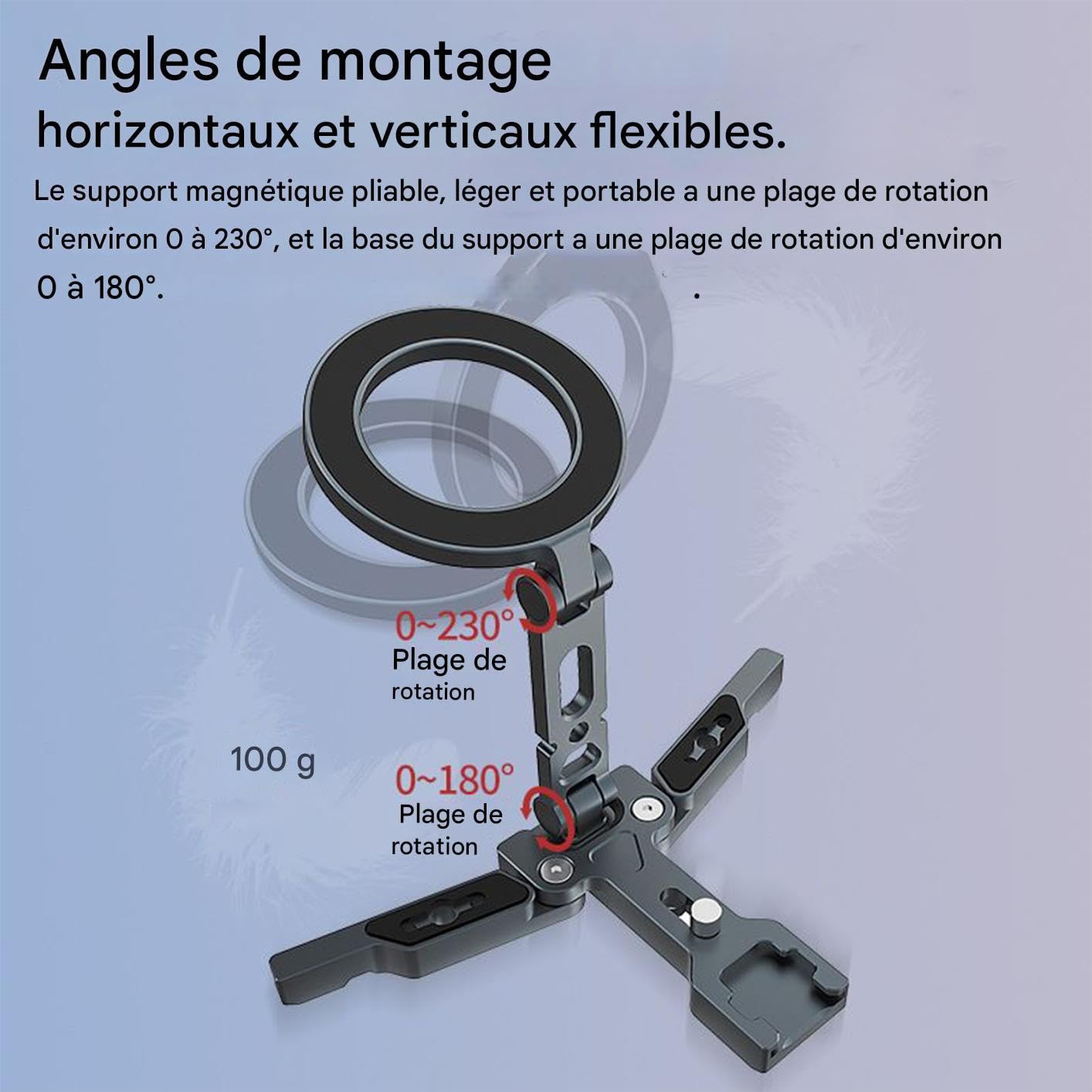 Base Magnética para Teléfono con Trípode Brazo Ajustable Móvil Cámara