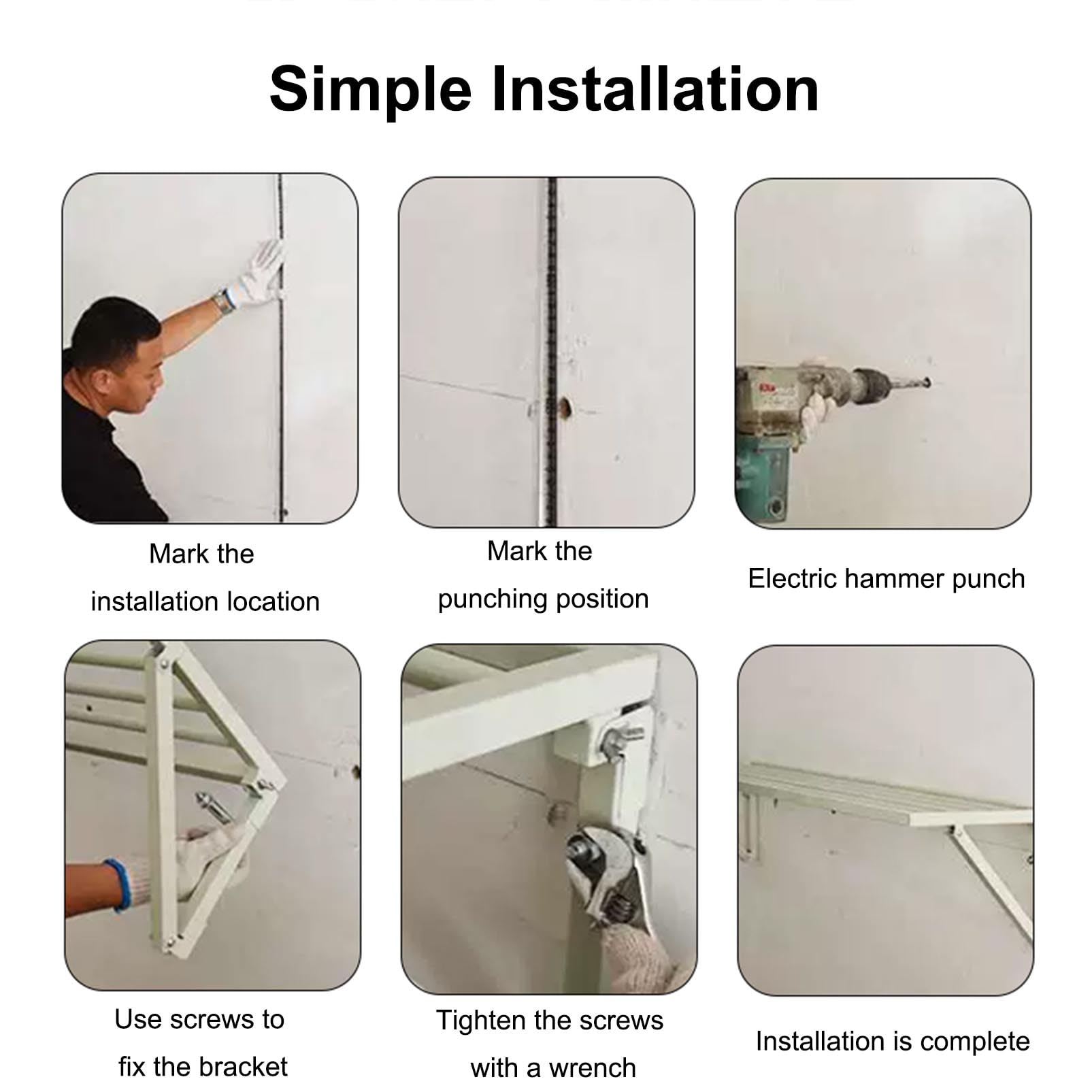 Scaffali per Garage per carichi Pesanti Scaffali sospesi, Scaffali per Organizer montati a Parete, Scaffali per Sistema di stoccaggio per Garage Scaffalature Metalliche Organizzatore di Strumenti
