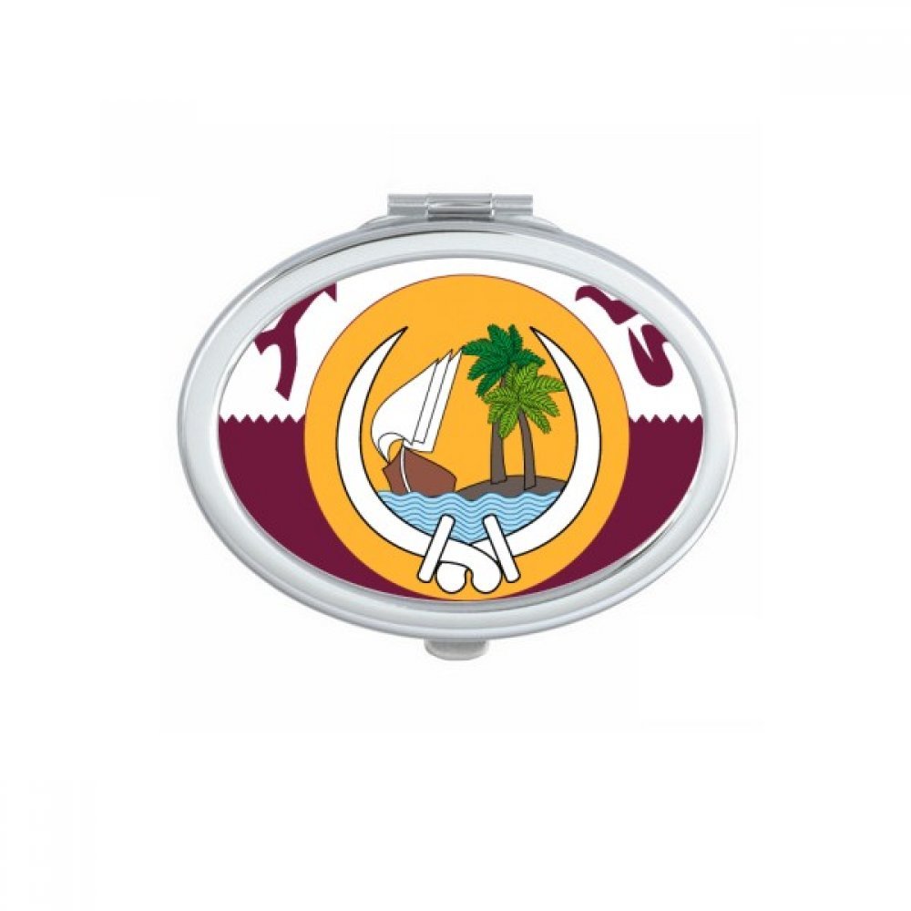 Miroir de poche Qatar ovale compact pour corriger votre maquillage n'importe où sans encombre