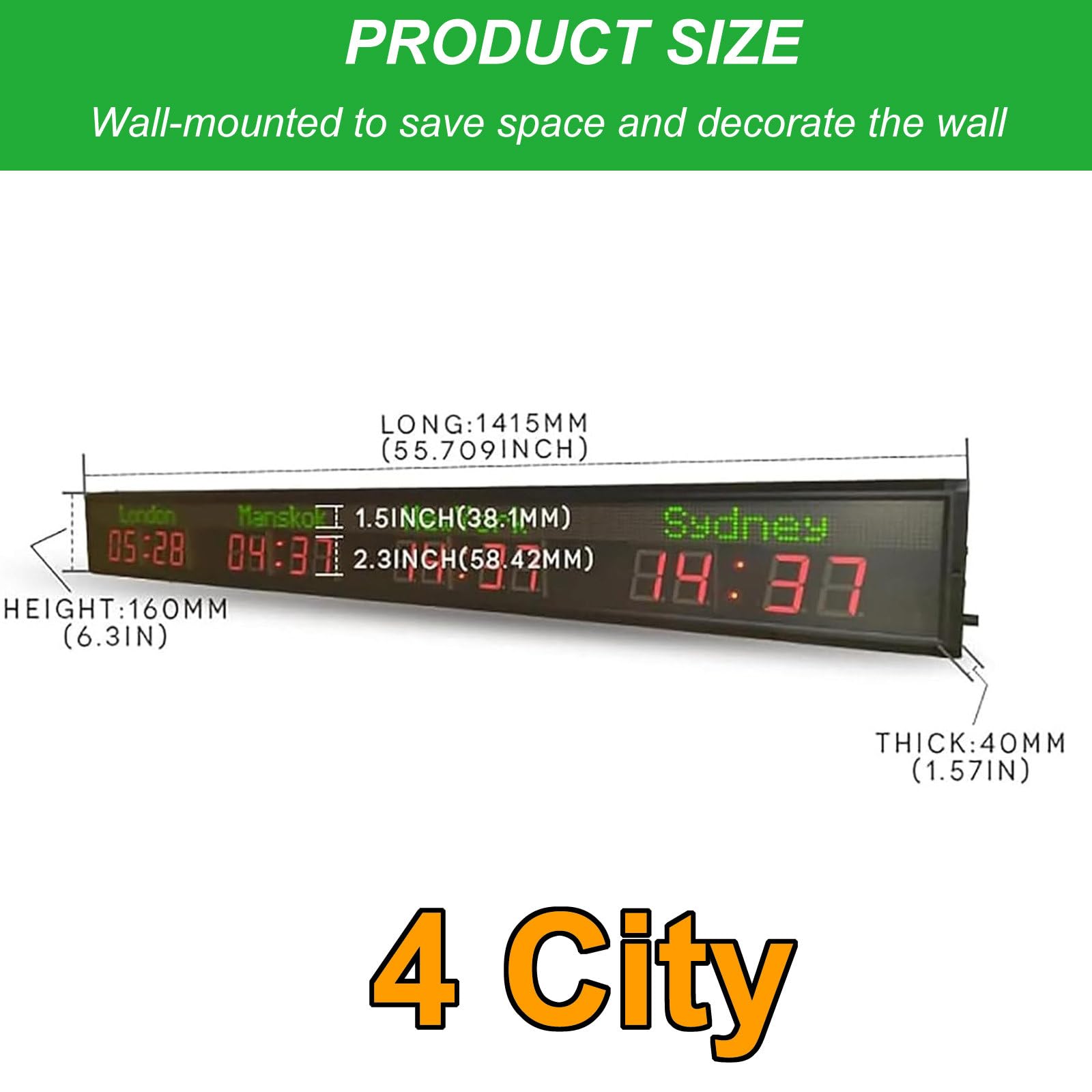 Amazon.com: HCAUYNN Indoor Led International Airport Time Zone