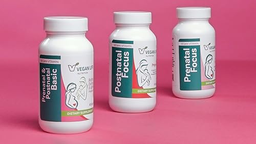 Miniatura 2 de Vegan Life Nutrition - Vitaminas prenatales veganas - Folato colina vitaminas A B C D E K y más sin gluten sin OMG