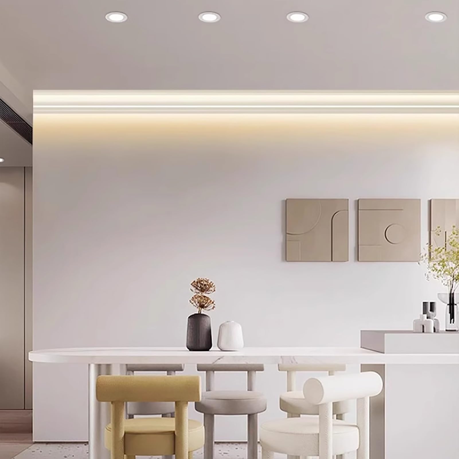 Moldura decorativa de techo para espacios interiores