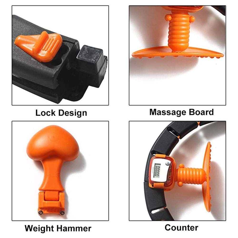 Principianti Auto-Spinning Pallacanestro, Regolabile Slimming Esercizio Intelligente di conteggio Loop, Hula Hoop Staccabile Perdita Fissa di Peso Attrezzature per Il Fitness