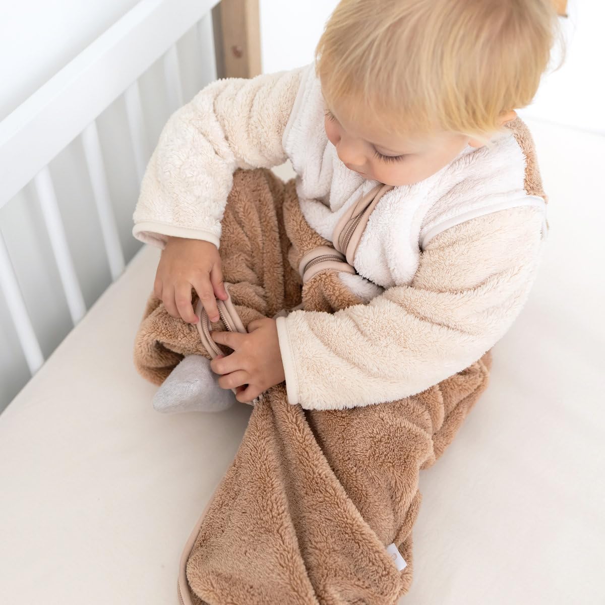 BEMINI Sacco nanna per gambe separabili invernali – TOG 2.5 Softy – Natural tricolor