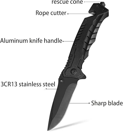 Miniatura 4 de Suning Cuchillo plegable táctico paquete de 10 cuchillos de bloqueo de 3.4 pulgadas EDC herramientas de campamento al aire libre con clip de bolsillo