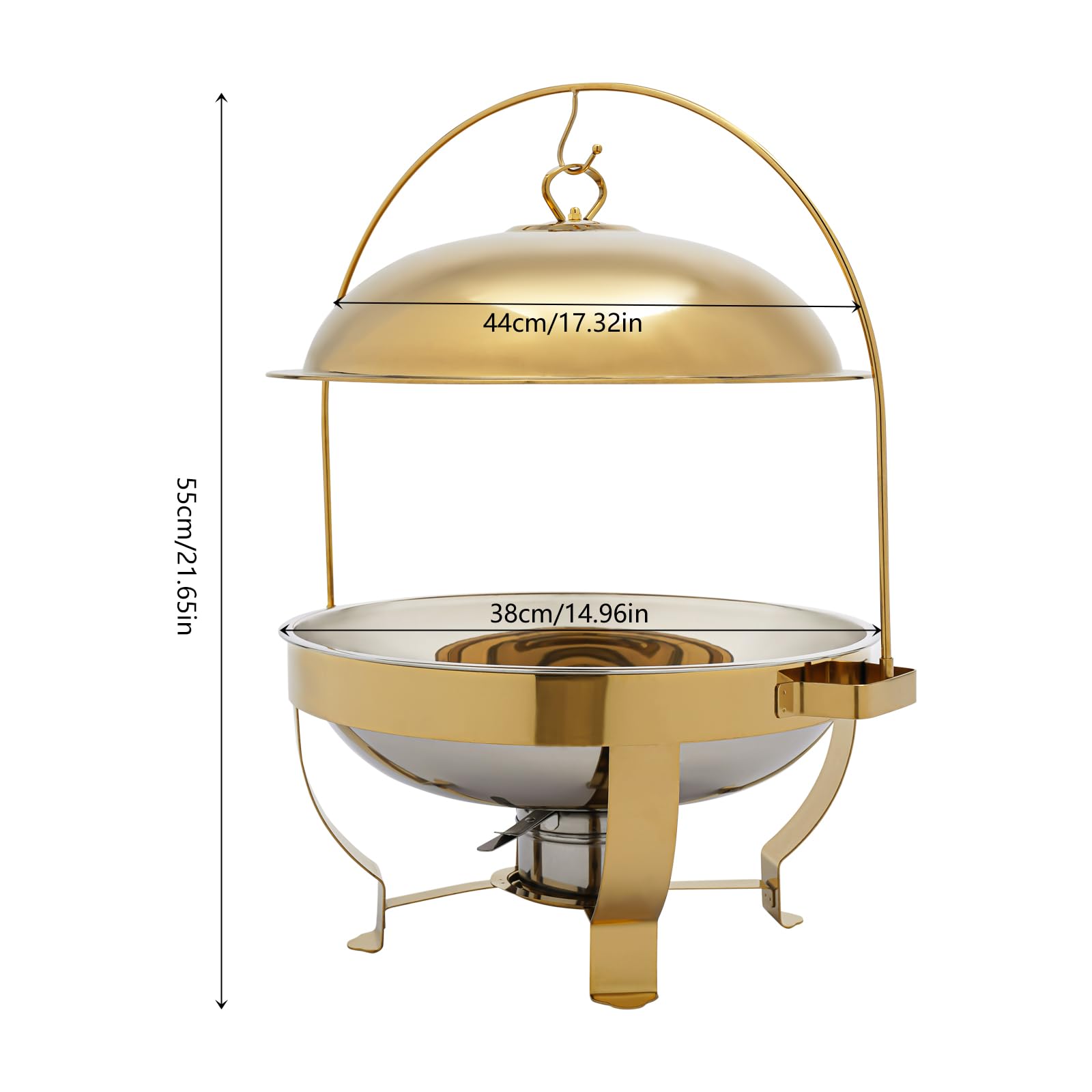 Set di piatti a buffet da 8 l, set da buffet rotondi, server a buffet e scalda chafers in hotel, caffetterie, ristoranti, riunioni di famiglia, banchetti, matrimoni, feste e