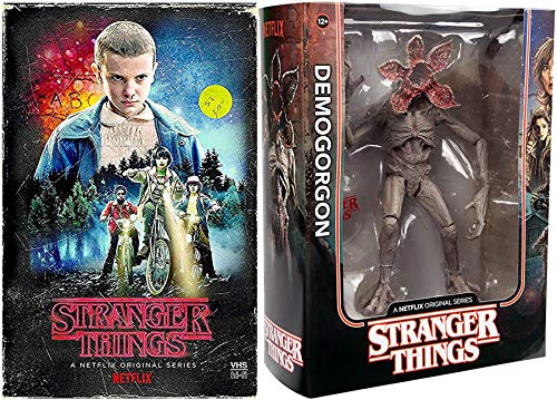 Demogorgon Deluxe Stranger Things Mystery VHS Set Season 1 DVD Blu-Ray 4 Disc Box Special Premium 10" Figure Edition 2-Pack Combo Bundle image 5