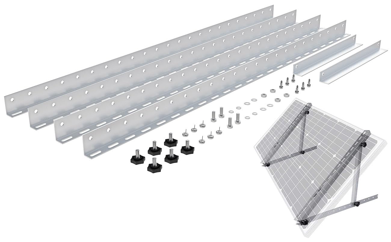 revolt Supporto regolabile in alluminio per pannello solare 48" / 118 cm, fino a 150 kg