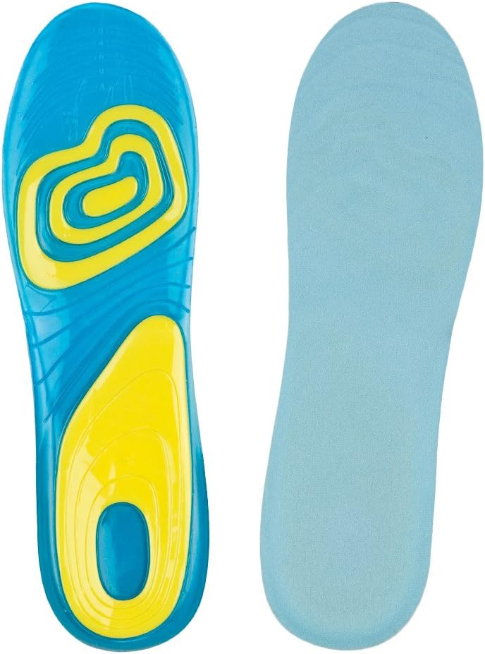 Lysport Gel Sports Orthotic Insoles-Shock Absorbing, Relieve Foot Pain and Fasciitis, Improve Balance and Foot Strength Shoes Inserts-1 Pair (US Men's 7.5-14)