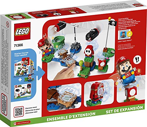 Super Mario Boomer Bill Barrage Expansion Set 71366 Building Kit; Toy for Kids to Add to Their Super Mario Adventures with Mario Starter Course (71360) Playset, New 2020 (132 Pieces) - Lego - Immagine 1