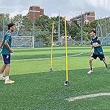 ✅【Poste marcador telescópico】: Ajustable según sus necesidades, rango retráctil de 70-180 cm. Los postes de agilidad de color amarillo brillante son fáciles de ver en cualquier superficie, los postes son huecos y livianos para facilitar su transporte.