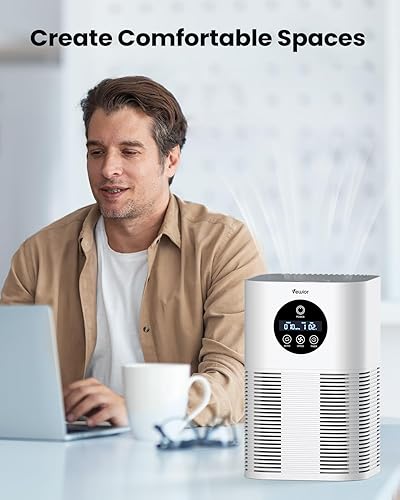 Miniatura 9 de Purificadores de aire para el hogar, habitación grande de hasta 600 pies cuadrados, purificadores de aire VEWIOR H13 True Hepa para pelo de