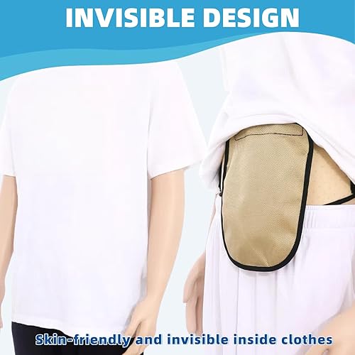 Miniatura 4 de WEEOATAR Cinturón de colostomía para bolsa de ostomía, protector de estoma, fácil acceso con adhesivo mágico, envoltura de ostomía para abdomen con