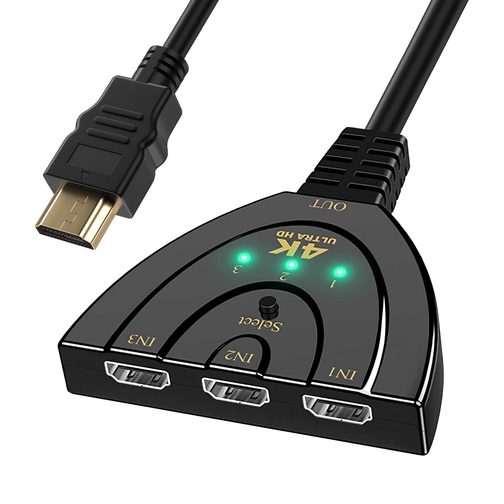 Switch HDMI 3 Ingressi 1 Uscita 4K - Per PS5, Xbox, Apple TV E Monitor - Foto 5