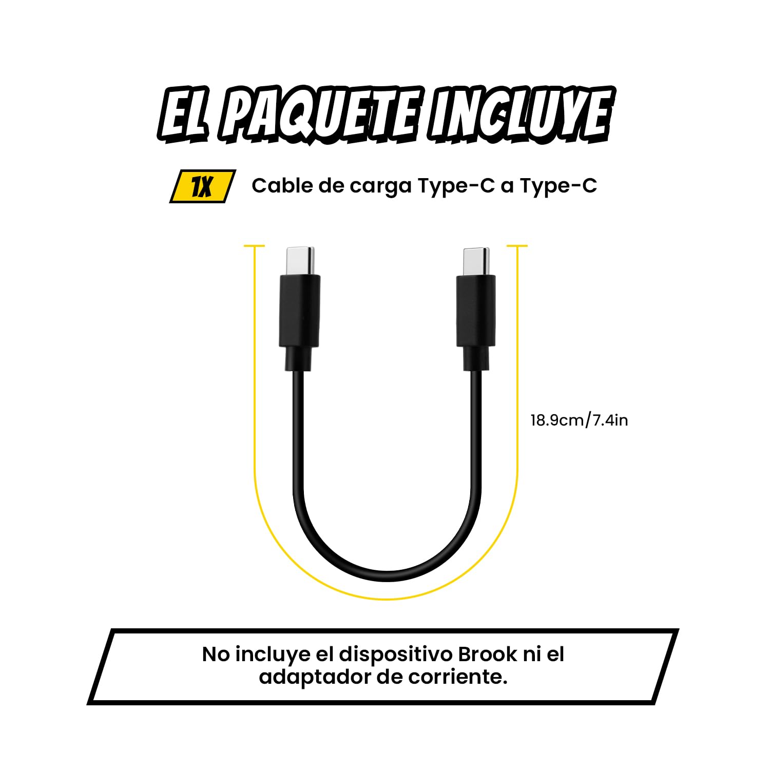 Mcbazel Cable de Carga Tipo C a Tipo C,Cargador de Repuesto USB-C 5V/1A para PS5/Switch Pro/Brook Pocket Auto Catch Carry, para Kindle Paperwhite 5/Auriculares Inalámbricos y Electrónica Pequeña