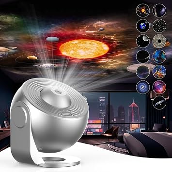 WWSS Planetarium Projector Light, 13 in 1 HD Zoom, Starry Sky Arctic Light, Star Projection Lamp, 3D Effect Projection, 360  Rotation, Timer Included, Interior Light, Galaxy Light, Christmas, Home