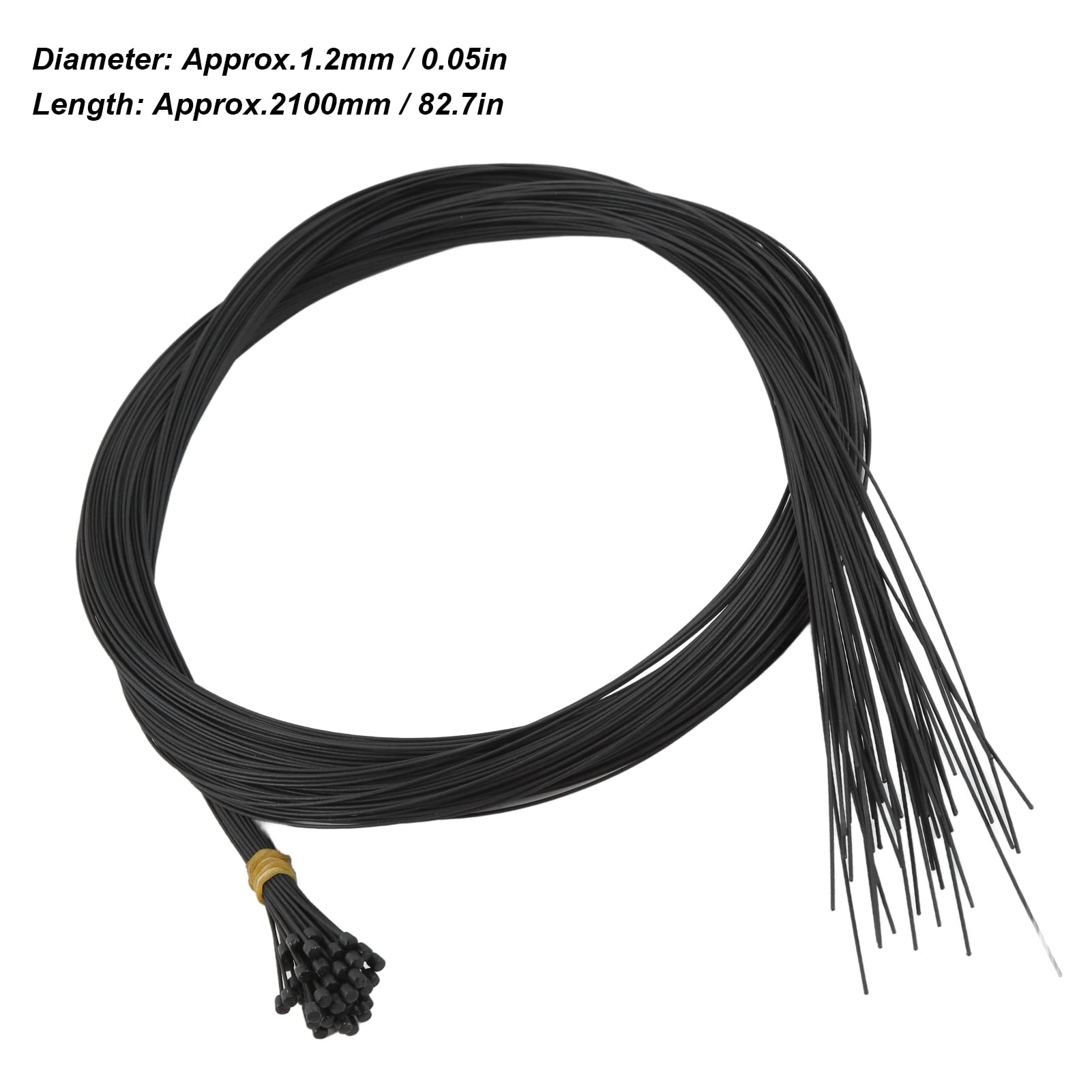 Ensemble de Lignes de Dérailleur de Vélo, Câbles de Frein Durables en PTFE de 1,2 Mm avec Rouleau intégré pour Vélos de Montagne et de Route, 50 Pièces/boîte
