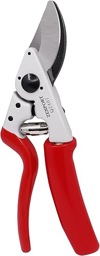 Zenport Podadora profesional giratoria QZ407, corte de 1 pulgada, 8.25 pulgadas de largo, color rojo