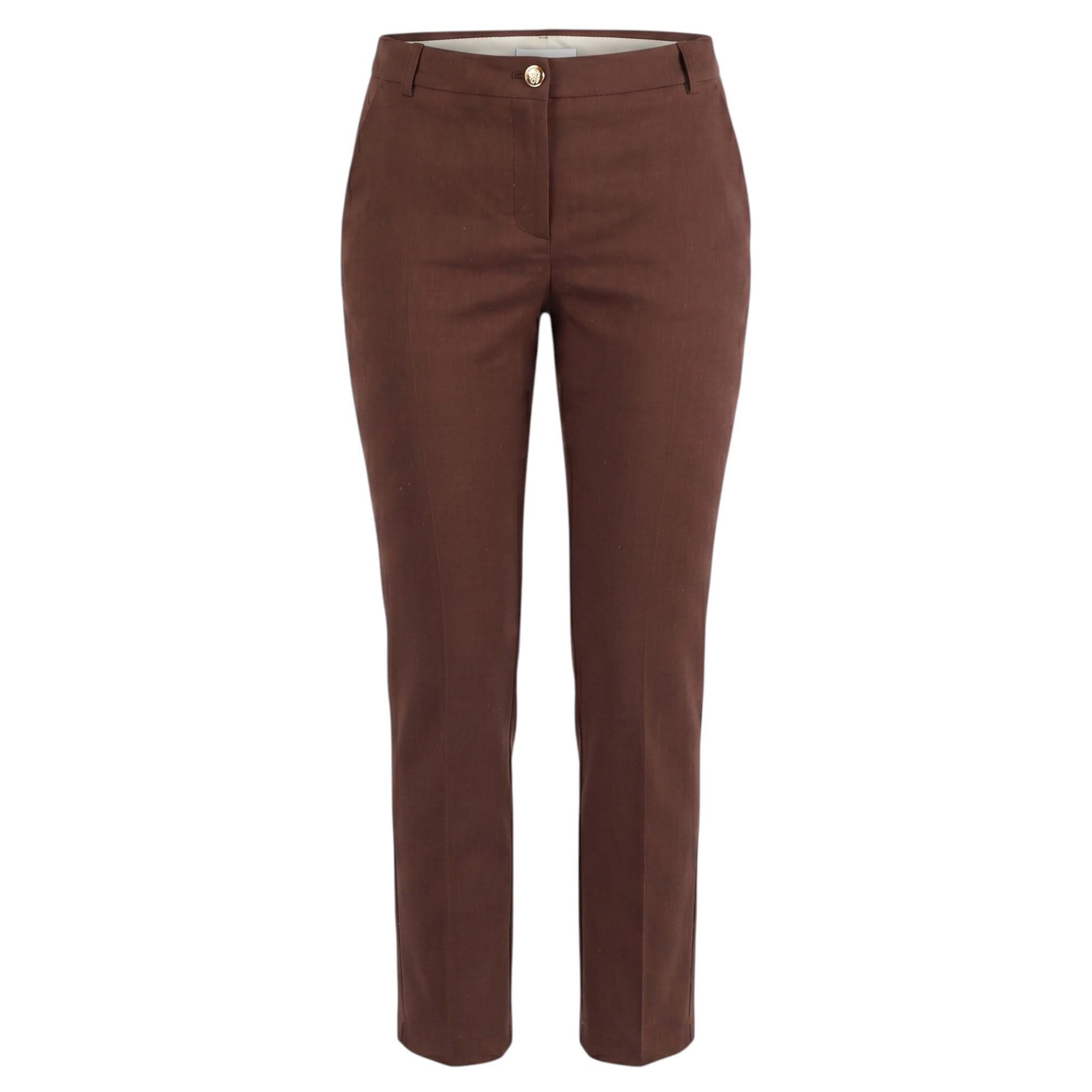 Pinko Pantalone Marrone in Lino
