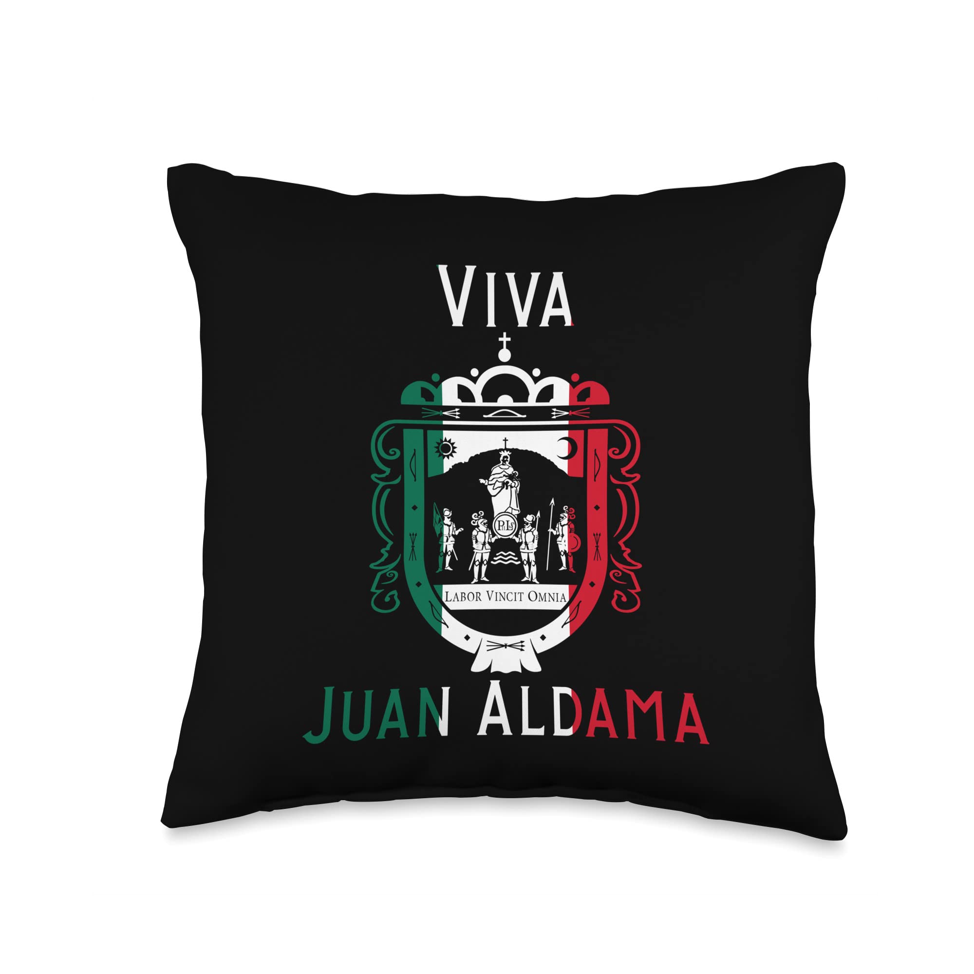 Juan Aldama Zacatecas Mexico Escudo Y Lema Arte Emblem Merch Throw Pillow