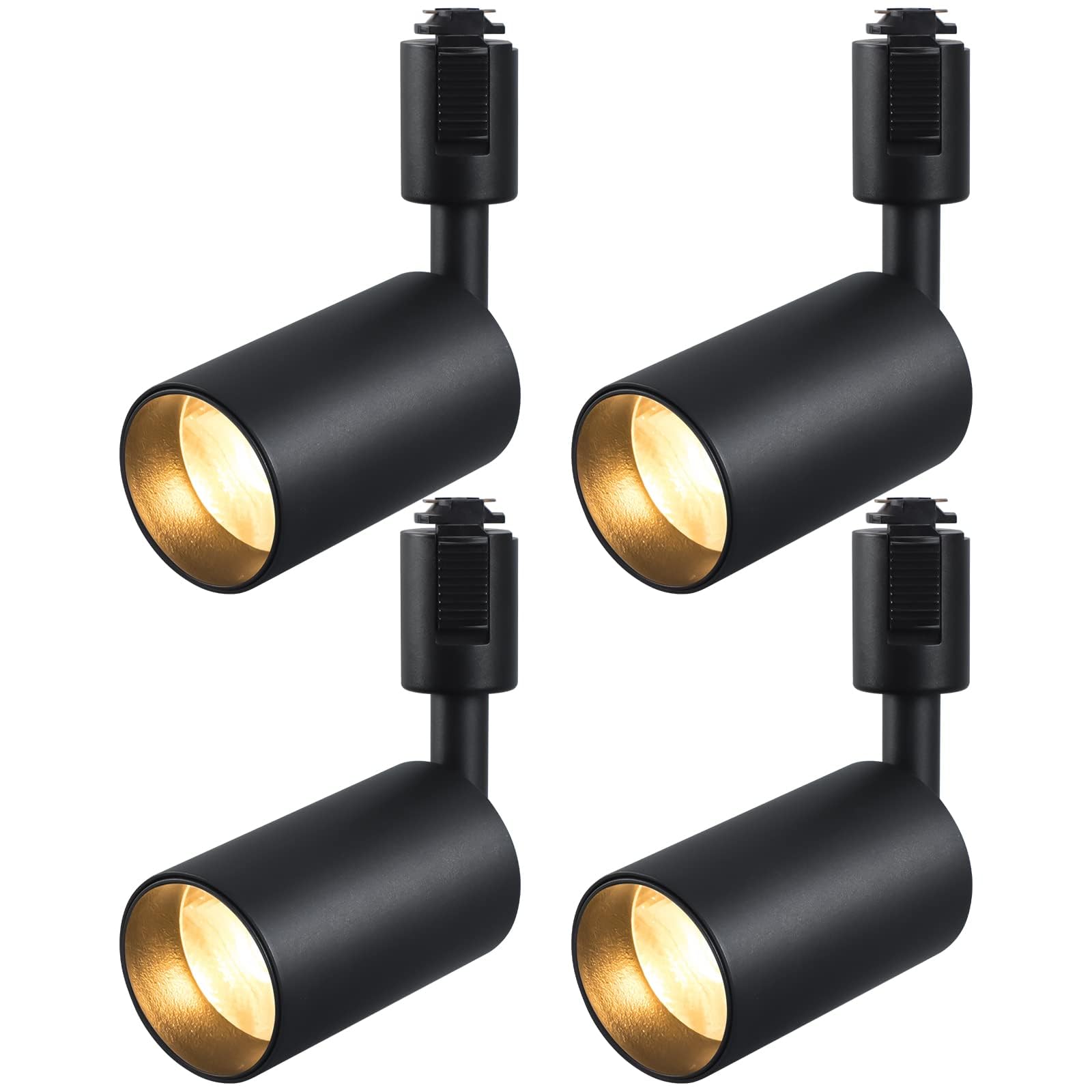 szbritelight 4個セット ダクトレール スポットライト LED 100W相当 電球色3000K ライティングレール用 COB 一体型照明 集光タイプ 10W 高輝度1023lm 高演色Ra96.5 取付簡単 角度調節可能 ブラック