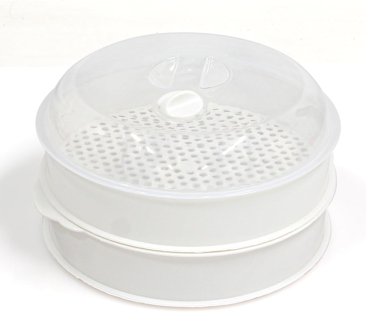 2 Tier Microwave Steamer, Cooking Pot Vegetable Steamer and Microwave