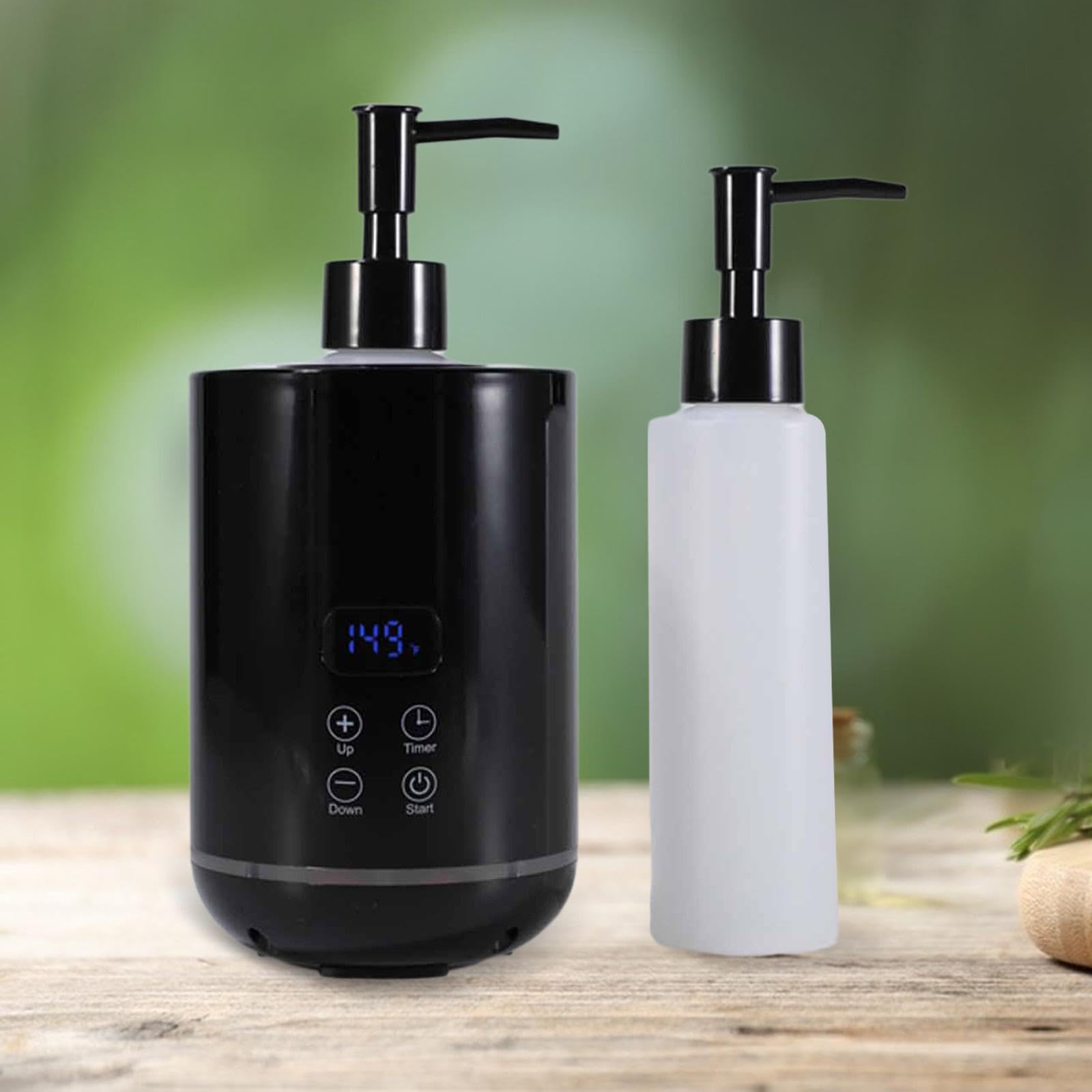 3 Pièces Chauffe-Huile de Massage, Appareil de Chauffage Portable, Chauffe-Bouteille et Chauffe-Lotion en Matériau PP, Affichage LED Tactile, Approprié pour Salon, Voyage, Noir
