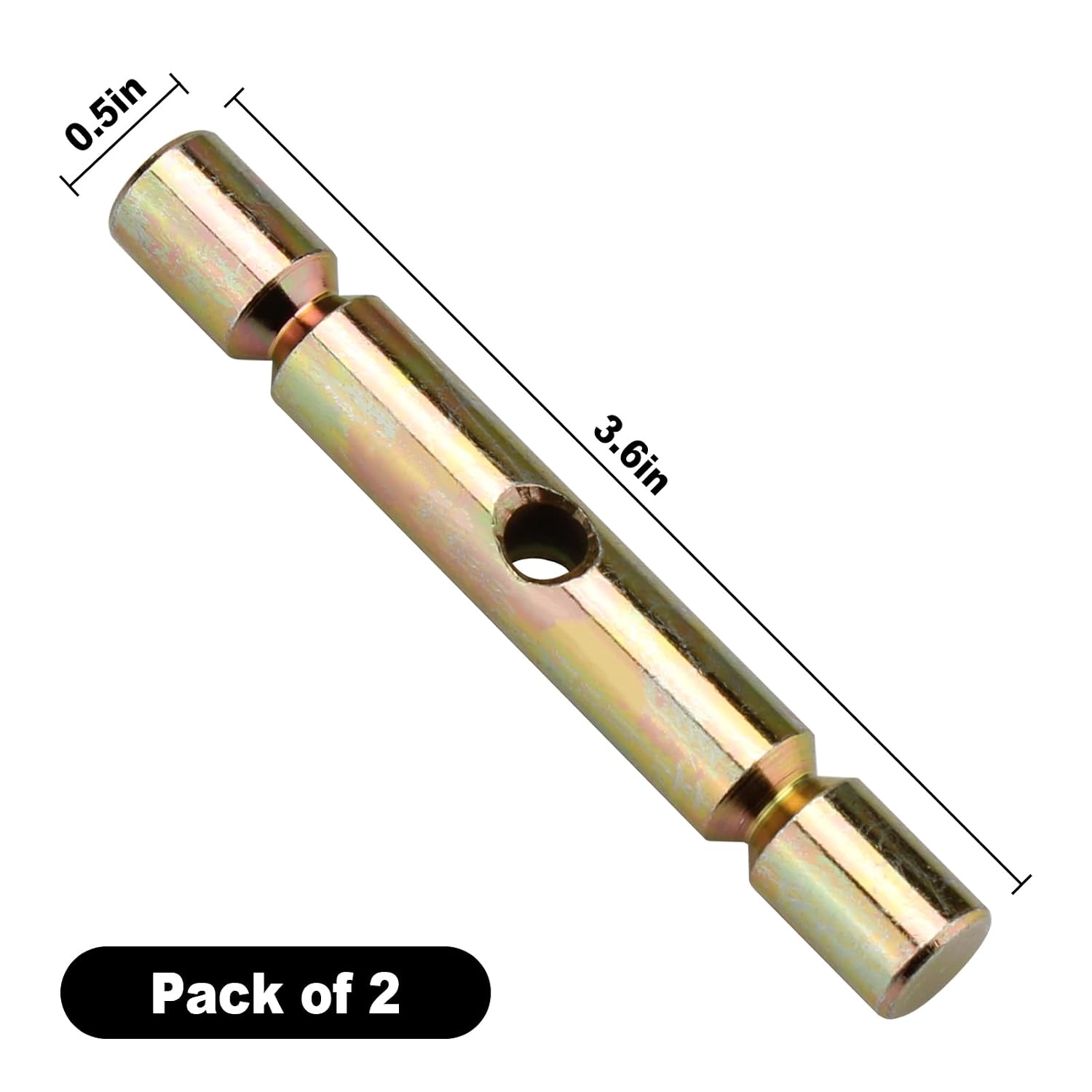 Aillsa ATV Snow Plow Shear Pin Compatible with Polaris ATV Snow Plow Glacier,fits Polaris ATV 2015-2019 Sportsman 2205063 Replacement Snow Plow Shear Pin Accessories-Gold(2pc)