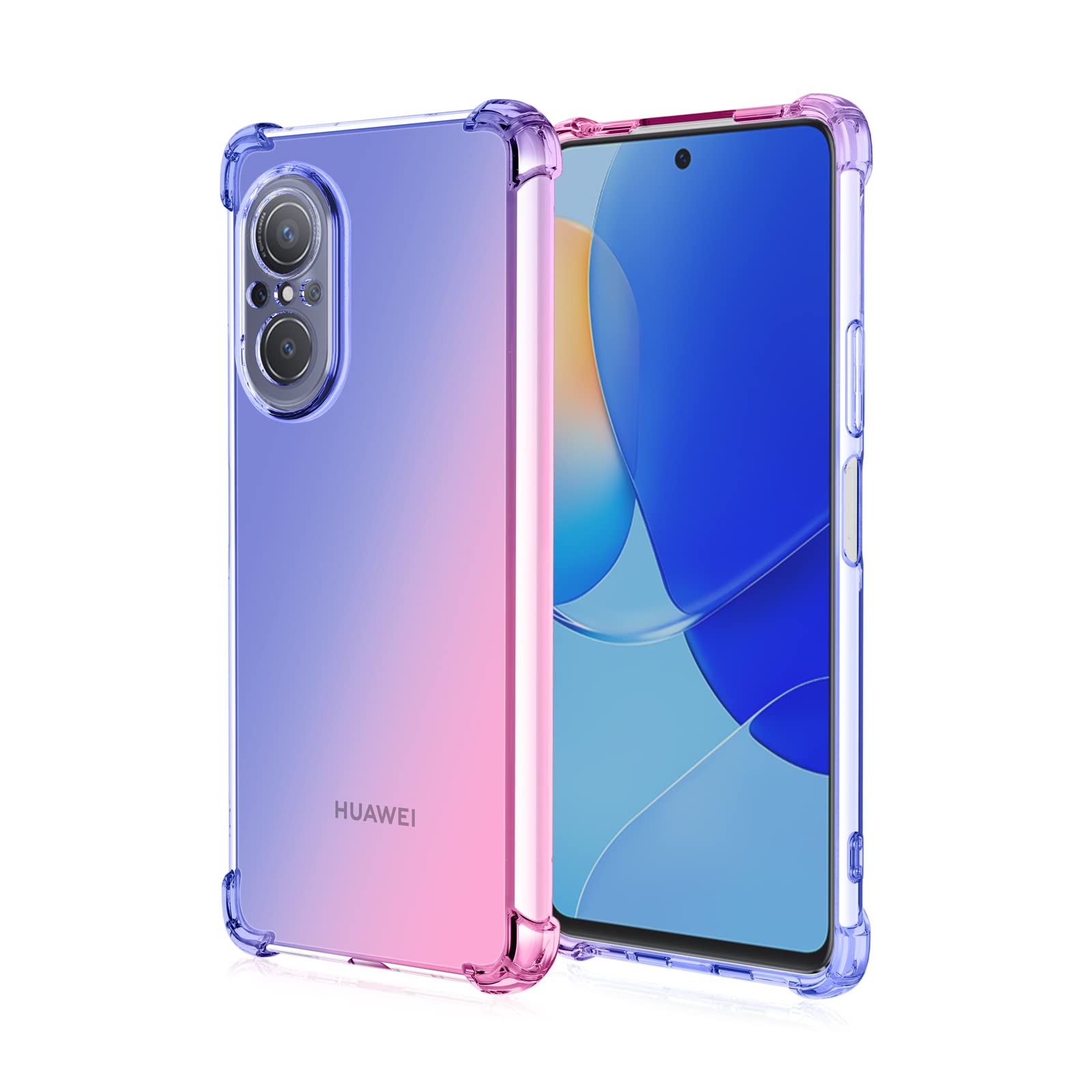 Cover WEIOU Per Huawei Nova 9 SE - Custodia Morbida TPU Con Bordo Dorato, Antiurto - Nero